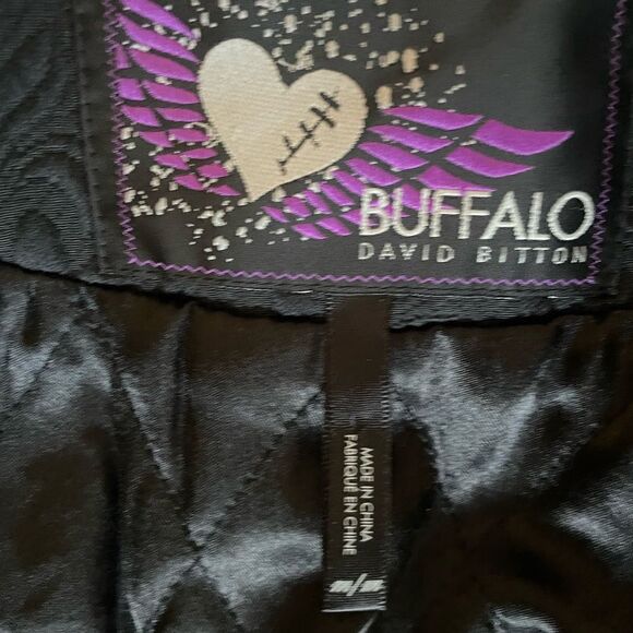 Buffalo David Bitton Black Paisley textured Coat Sz M​​​​ - Picture 10 of 14